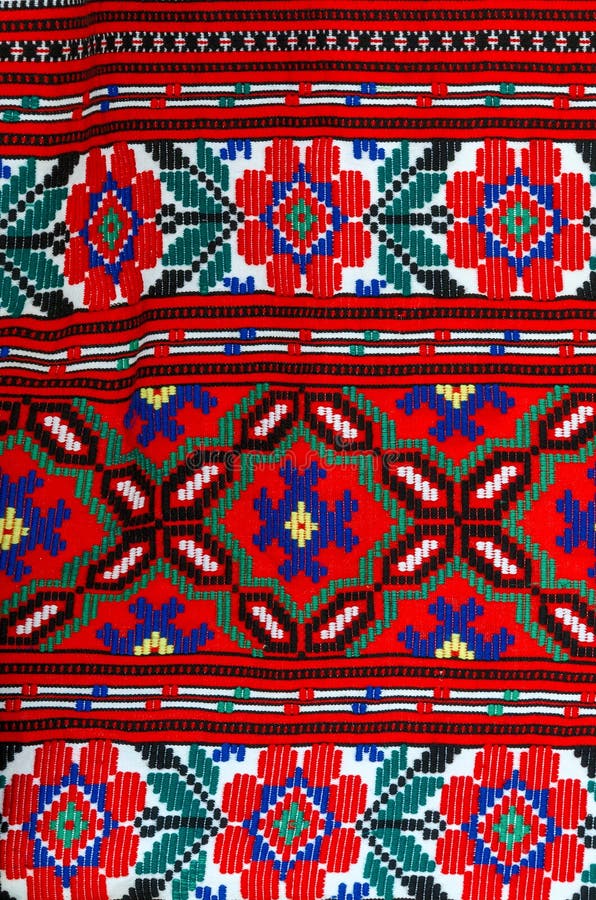 Fragment of Traditional Ornament on Belorussian Towel Stock Image ...