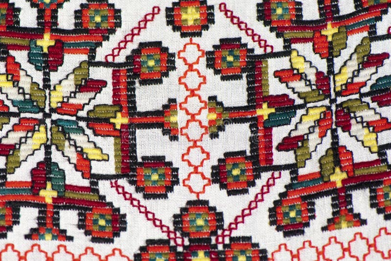 Fragment of Traditional Ukrainian Embroidery Stock Photo - Image of ...