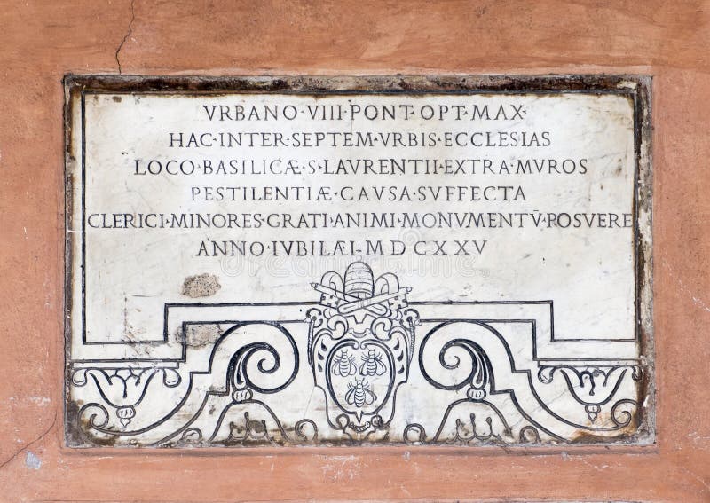 Fragment van de middenleeftijden die narthex of de portiek van San Lorenzo in Lucina verfraaien royalty-vrije stock afbeeldingen Fragment van de middenleeftijden die narthex of de portiek van San Lorenzo in Lucina verfraaien royalty-vrije stock afbeeldingen