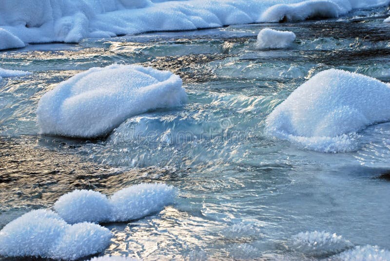 Fragment of a winter stream.