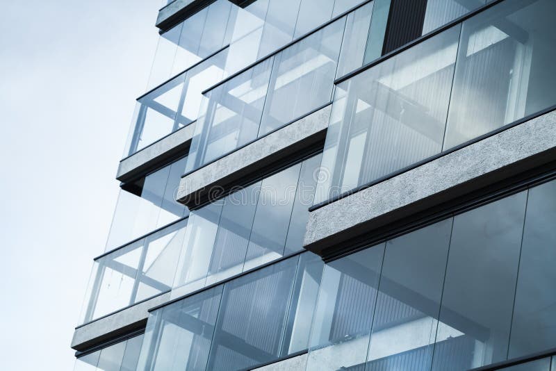 Fragmento abstrato de arquitetura moderna, tom azul fotos de stock royalty free