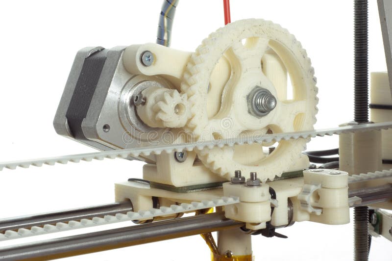 Photo of the small machine detail. 3D printer. Photo of the small machine detail. 3D printer