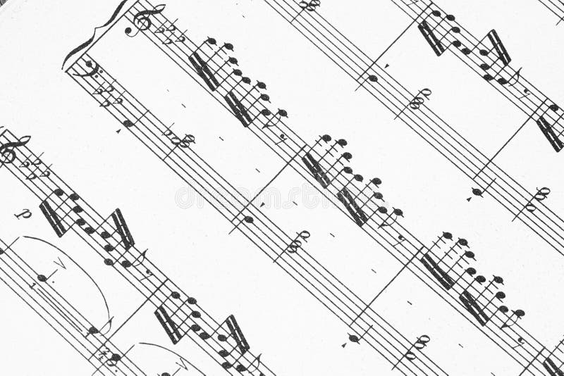 Fragmento de música de hojas de piano música clásica fotos de archivo