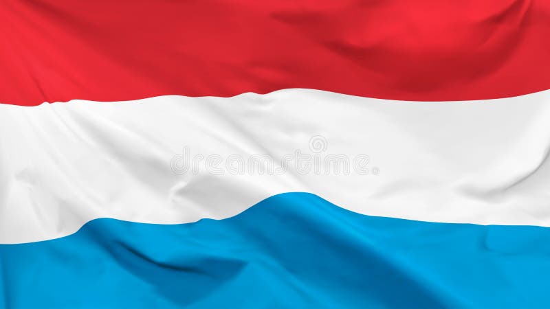 Fragment of a waving flag of the Grand Duchy of Luxembourg in the form of background, aspect ratio with a width of 16 and height of 9, vector. Fragment of a waving flag of the Grand Duchy of Luxembourg in the form of background, aspect ratio with a width of 16 and height of 9, vector