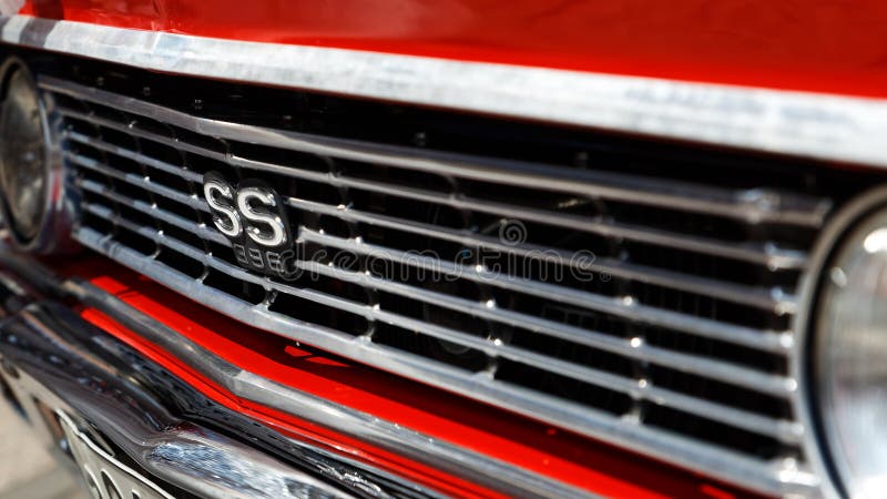 Fragmento del coche retro Chevrolet Chevelle Malibu del vintage imágenes de archivo libres de regalías Fragmento del coche retro Chevrolet Chevelle Malibu del vintage imágenes de archivo libres de regalías