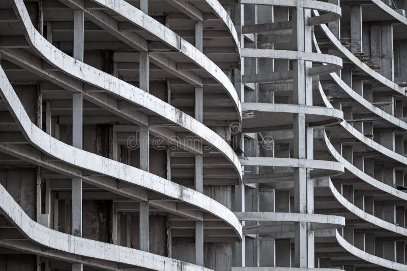 Fragmento de arquitetura moderna abstrata fotografia de stock