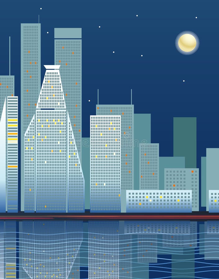 Fragmento de cidade moderna ilustração do vetor