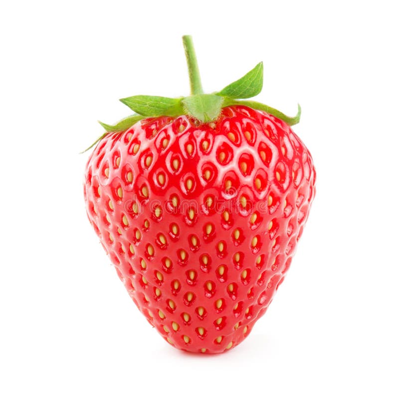 Fragola isolata su bianco immagini stock Fragola isolata su bianco immagini stock