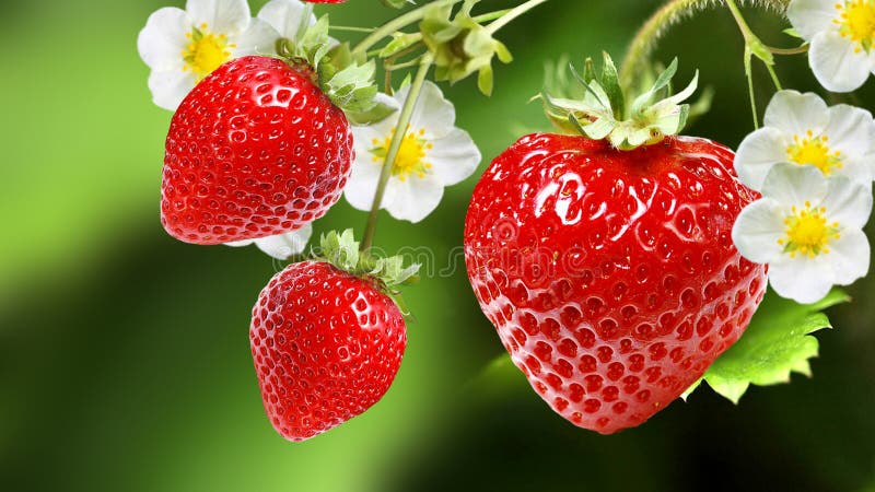 Fragole saporite fresche del giardino maturo fotografia stock