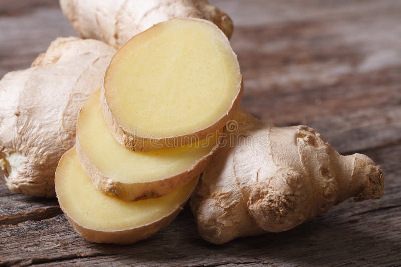 Fragrant Fresh Chopped Ginger Slices Table Stock Photos Free