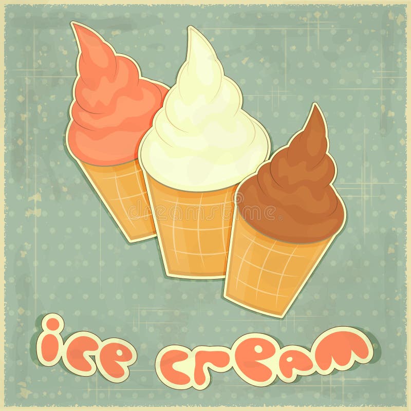 Fraise, chocolat et vanille de crême glacée illustration libre de droits Fraise, chocolat et vanille de crême glacée illustration libre de droits