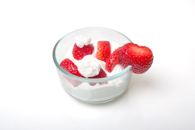 Fraises et crème image stock Fraises et crème image stock
