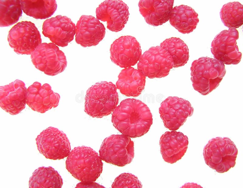 Framboises rouges image stock. Image du juteux, délicieux 2222357