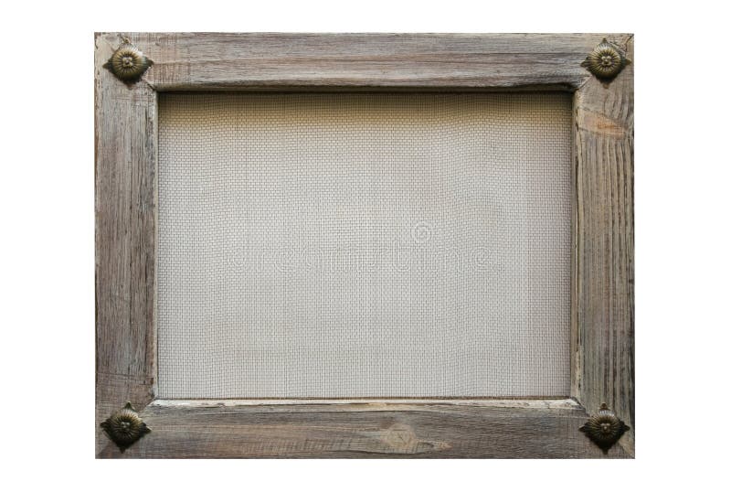 Grey wood frame with wire net