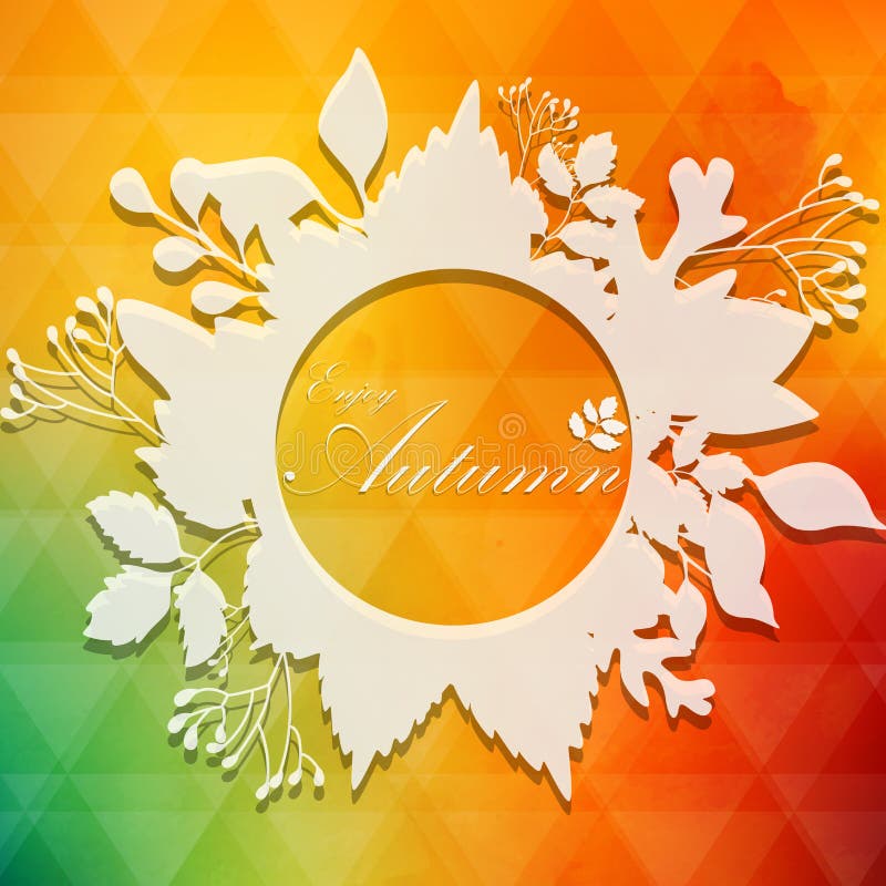 Frame from autumnal leaves on white silhouette background royalty free illustration Frame from autumnal leaves on white silhouette background royalty free illustration