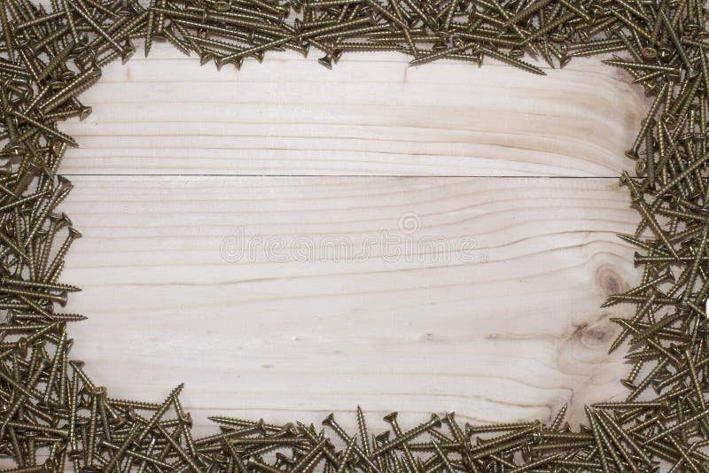 A Collection of Iron Screws, Nuts, Nails and Lockwashers Above and