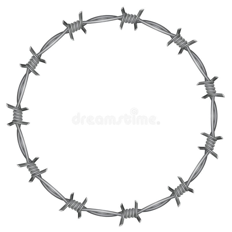 Frame barbed wire vector illustration