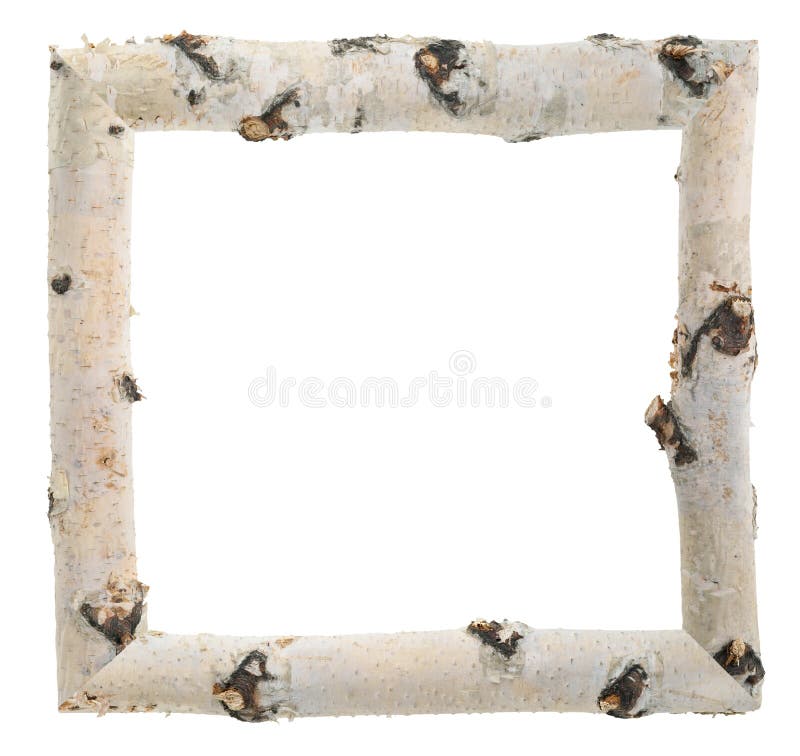 Frame of birch logs royalty free stock image