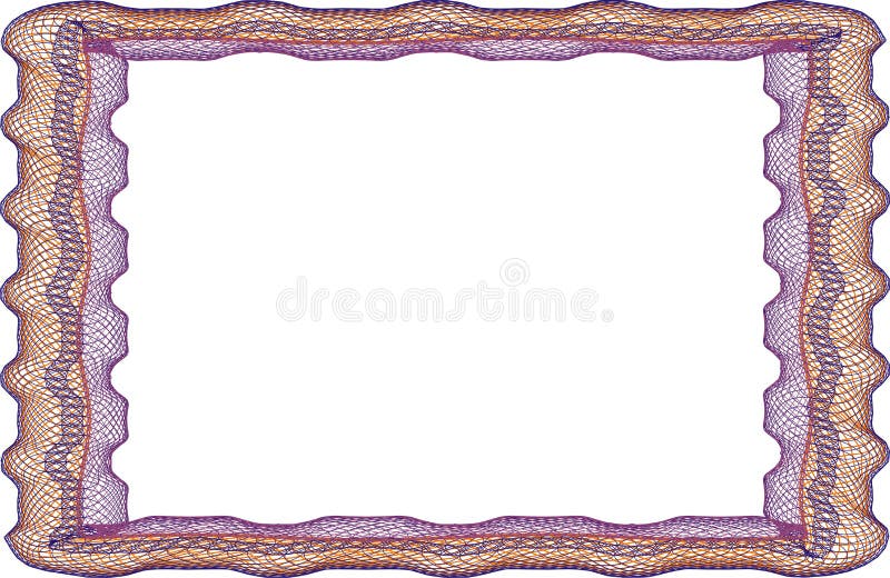 Frame Blank Template For A Certificate Stock Illustration