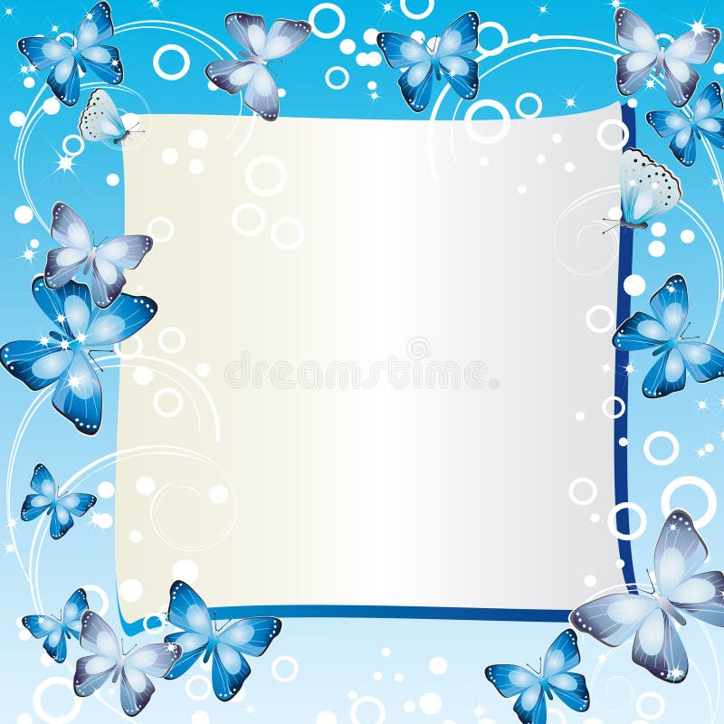Frame with butterflies.
