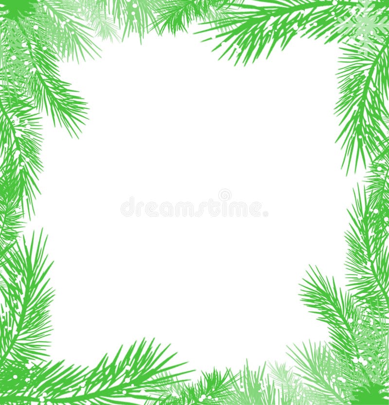 Frame of christmas tree branch