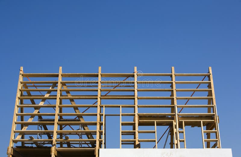 Aframe Construction of a House Stock Image Image of build, estate