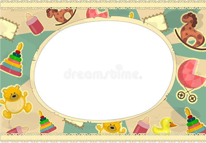 Frame da foto do bebê ilustração royalty free Frame da foto do bebê ilustração royalty free
