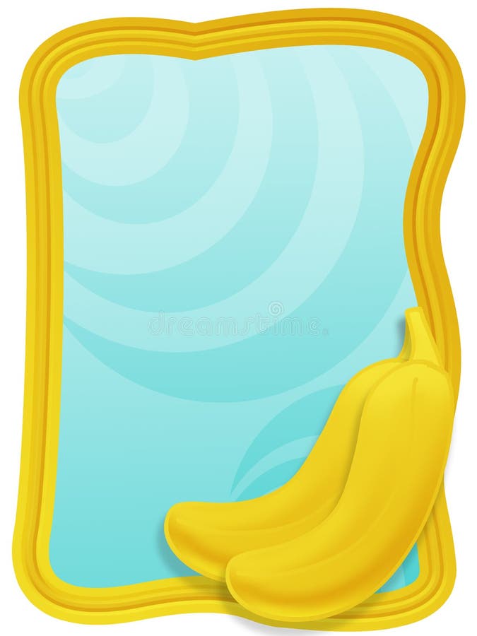 Frame das bananas ilustração stock. Ilustração de maduro 22685731