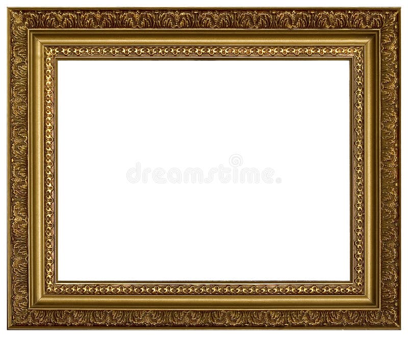 Picture gold frame with a decorative pattern. Picture gold frame with a decorative pattern
