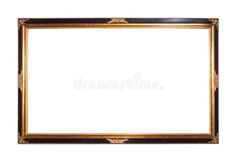 Frame de retrato de madeira chapeado ouro foto de stock royalty free Frame de retrato de madeira chapeado ouro foto de stock royalty free