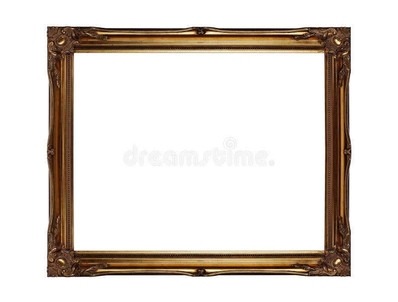 Frame de retrato do ouro foto de stock royalty free Frame de retrato do ouro foto de stock royalty free