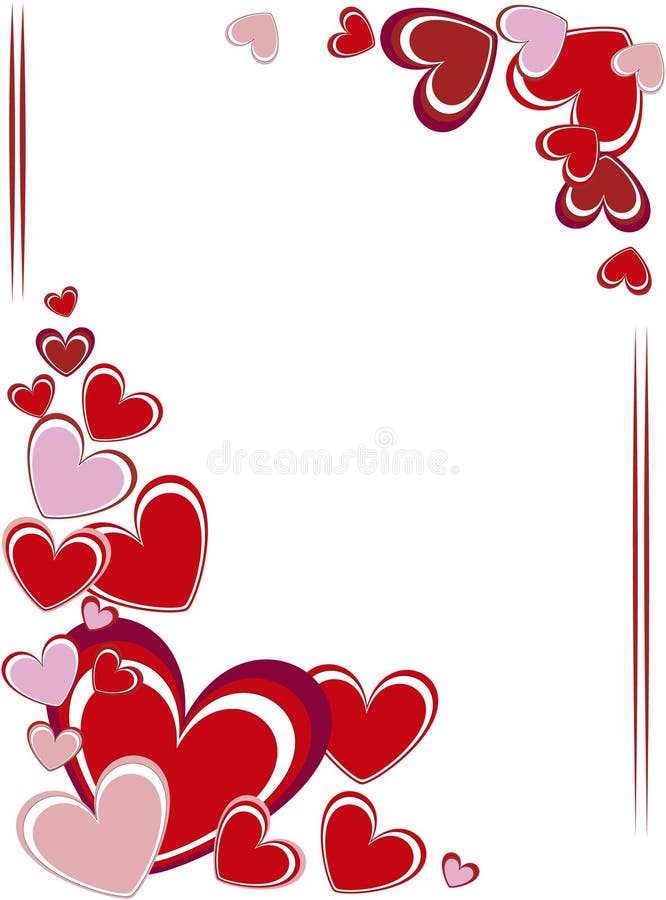 Frame do dia do Valentim ilustração royalty free Frame do dia do Valentim ilustração royalty free