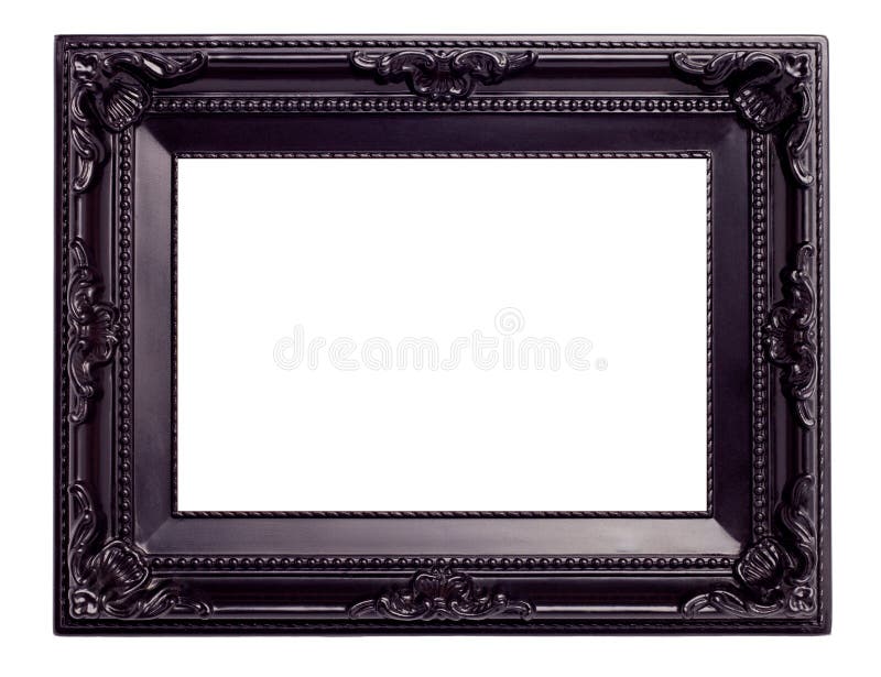 Frame do preto de retrato com um teste padrão decorativo