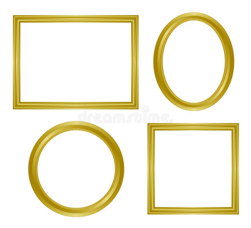 Frame dourado simples ilustração do vetor Frame dourado simples ilustração do vetor