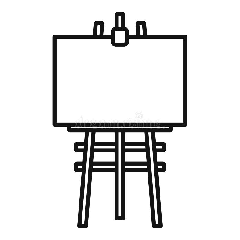 Frame Easel Icon, Outline Style Stock Vector Illustration of paper