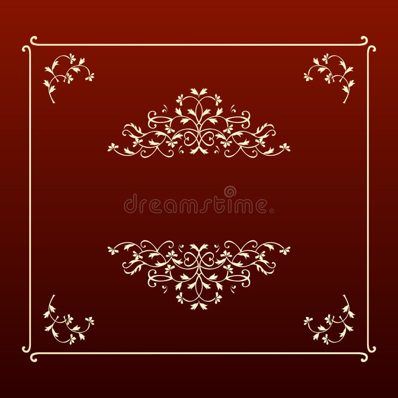 Design elegante, moldura quadrada em cru ilustração do vetor