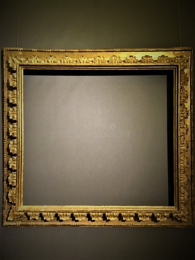 Frame and empty space. Art, gold and vacuity royalty free stock image Frame and empty space. Art, gold and vacuity royalty free stock image