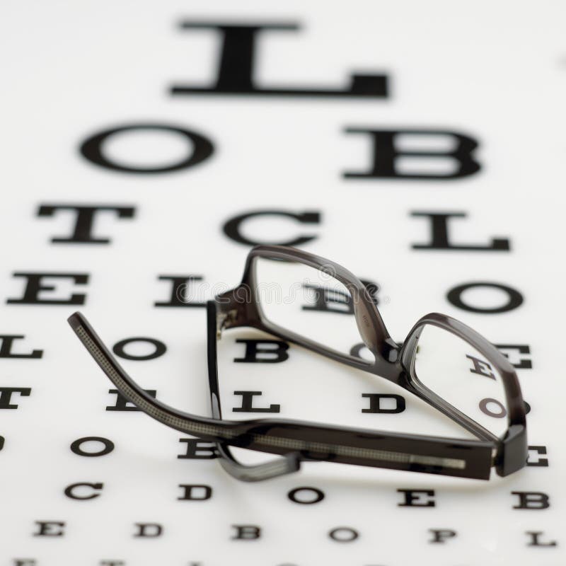 Frame on Eye Visual Acuity Chart Stock Image Image of characters