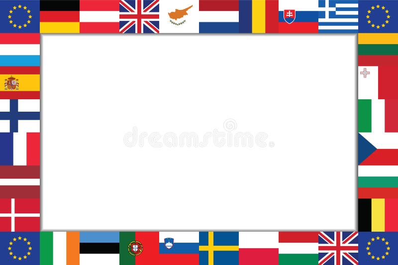 Frame is composed of the flags of the EU countries. Flag malta vector vectors