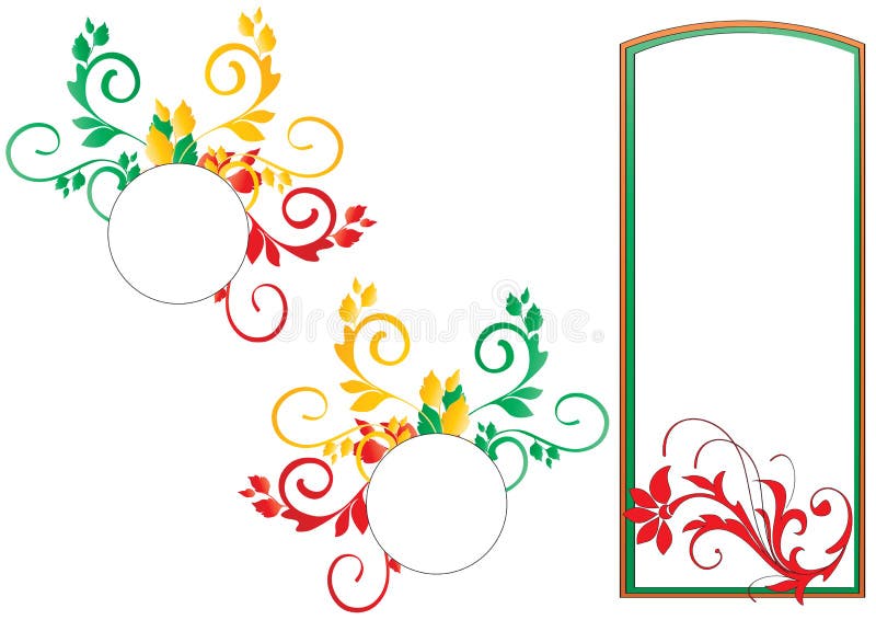 Frame floral ilustração do vetor Frame floral ilustração do vetor