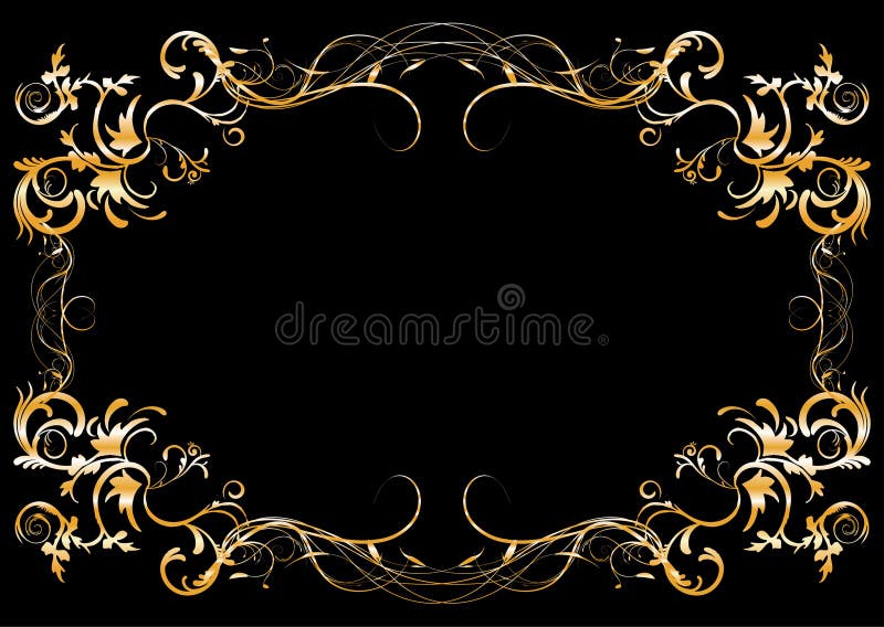 Moldura floral abstrata ilustração royalty free