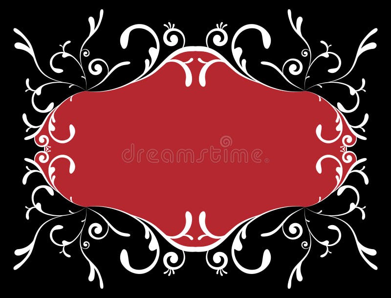 Moldura floral abstrata ilustração stock