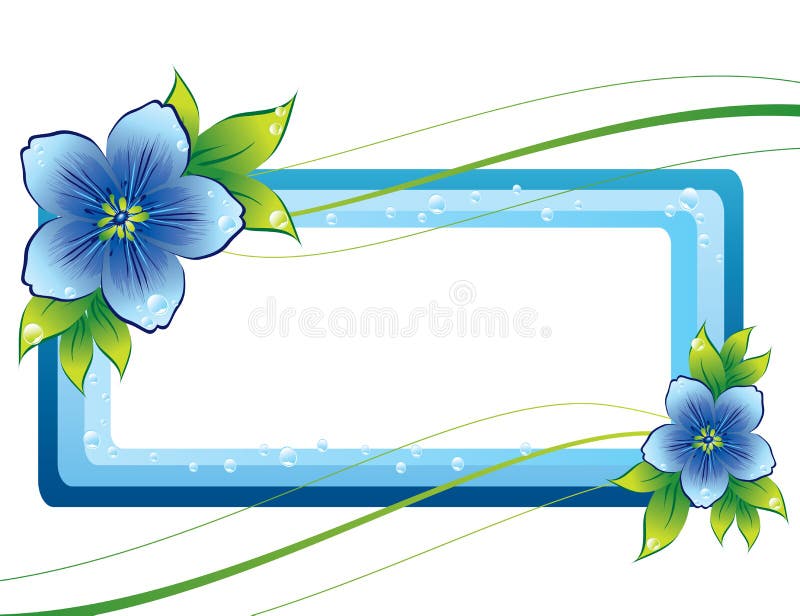 fundo do doodle do vetor azul e verde claro com flores. 1841175 Vetor no  Vecteezy