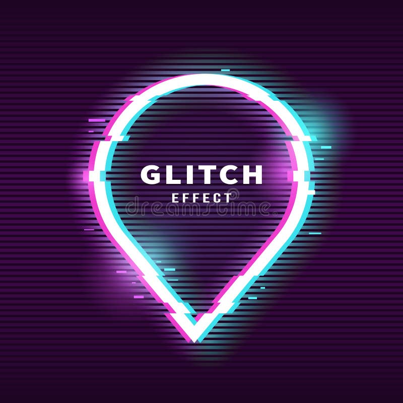 Download Glitch effect for frame stock vector. Illustration of ...