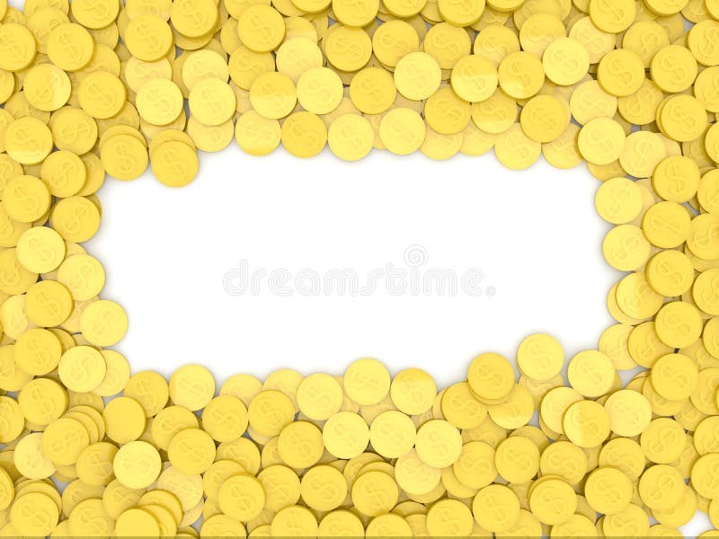 Gold coin frame stock illustration. Illustration of finance 21888691