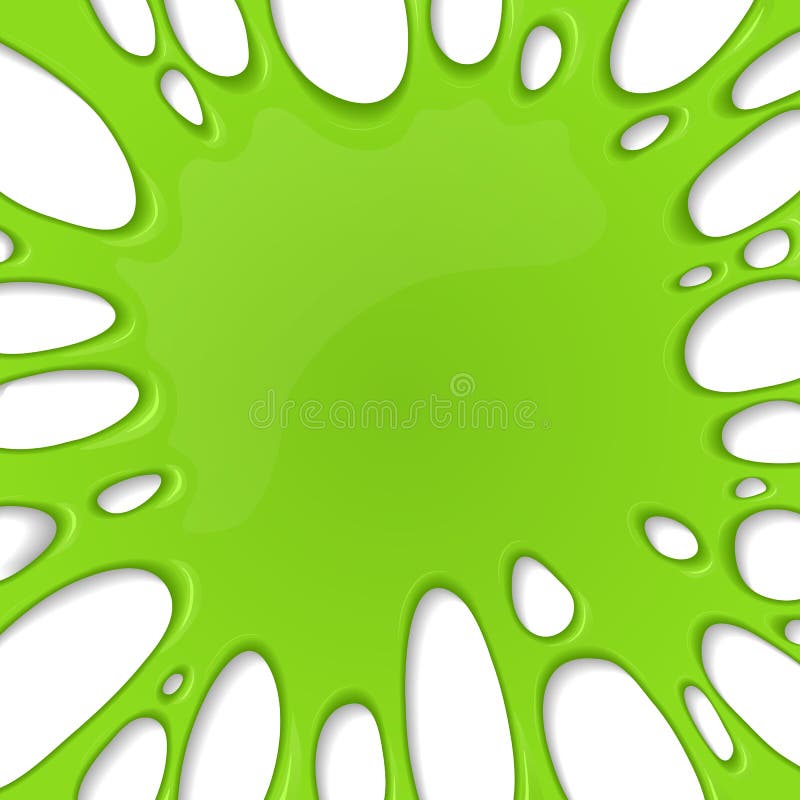 Green Sticky Liquid. Shiny Dripping Slime. Set Transparent Background.  Vector Cartoon Illustration. Stock Vector - Illustration of jelly, spot:  234591745
