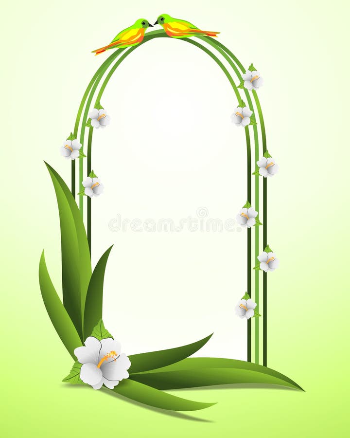 Frame with hibiscus flower, cdr vector vector illustration Frame with hibiscus flower, cdr vector vector illustration