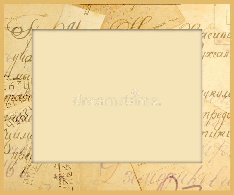 Frame for an image from old letters