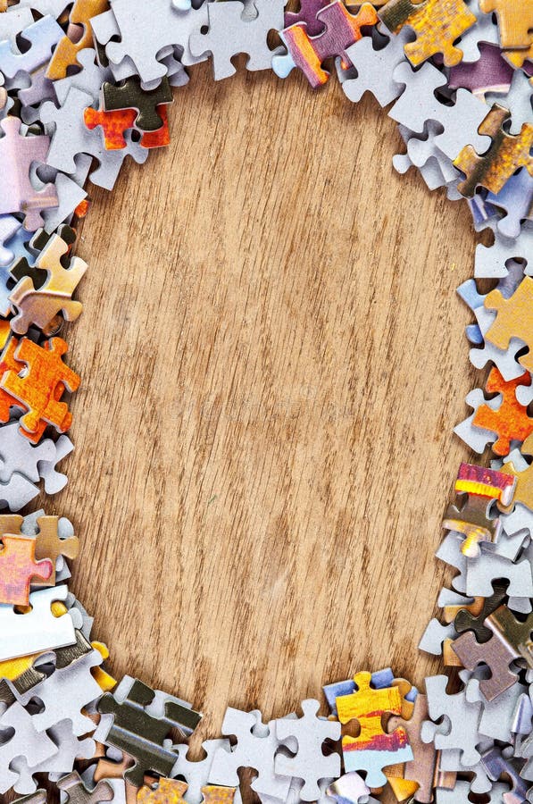 Frame Of Jigsaw Puzzle Pieces Stock Photo - Image: 45859187