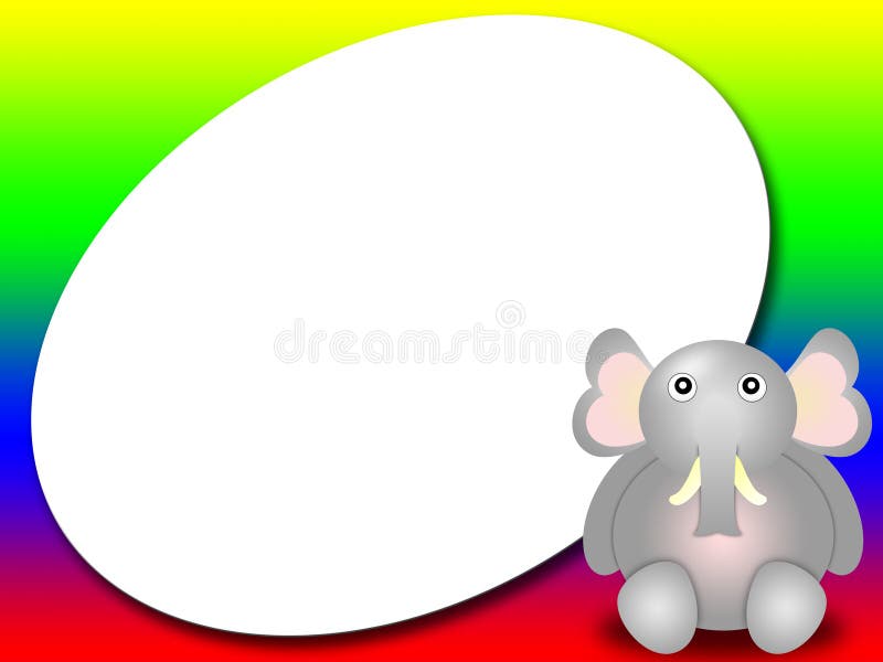 Frame for kids with elephant